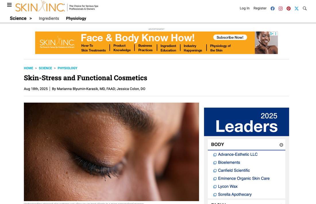 Skin Inc Highlight: Skin-Stress and Functional Cosmetics